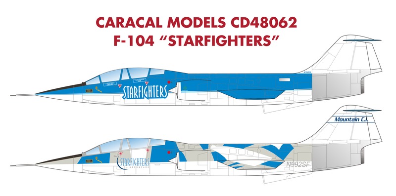 Caracal Decals 1/48 Lockheed F-104 "Starfighters" # 48062 