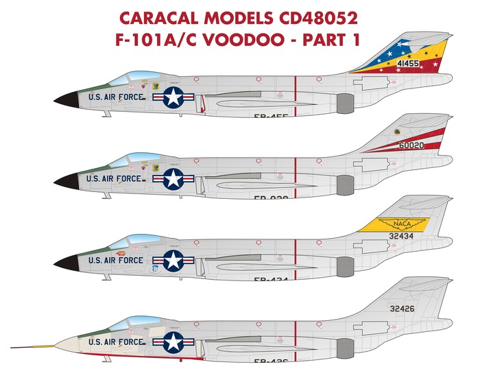Caracal Models 1/48 ANG F-101B Voodoo Pt 2 decal CD48058